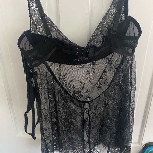 COPY - Glittery lace babydoll and thong set from Fredrick’s of Hollywood - Picture 4 of 5